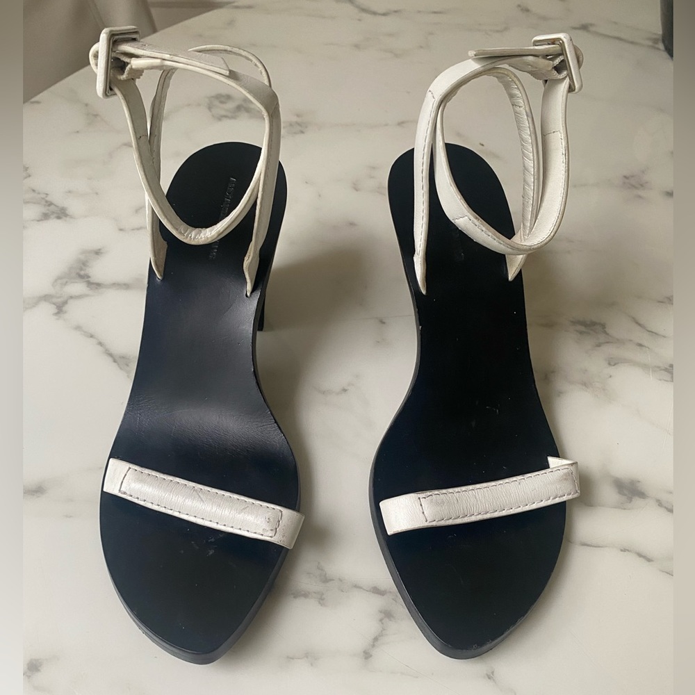 Alexander Wang White Strappy Heels with Ankle Strap- Size 38